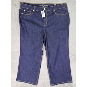 New Torrid Jeans Womens‎ 22 Short Blue Dark Wash High Rise Wide Leg Stretch